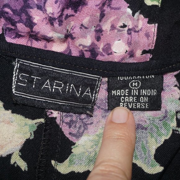 Vintage 90s Floral Midi Dress - Picture 5 of 7